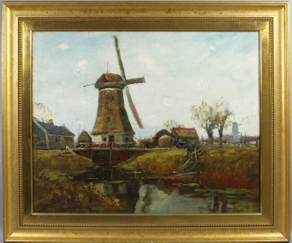 Appraisal: Anthony Thieme American - windmill th- th Century o c