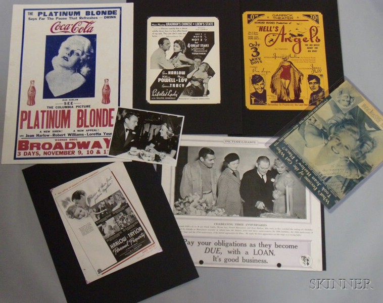 Appraisal: Group of Jean Harlow Related Collectibles and Ephemera including Mary