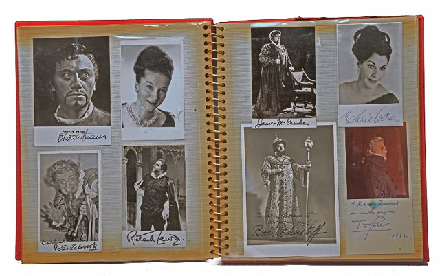 Appraisal: AN ALBUM of signed photographs of th century Opera singers