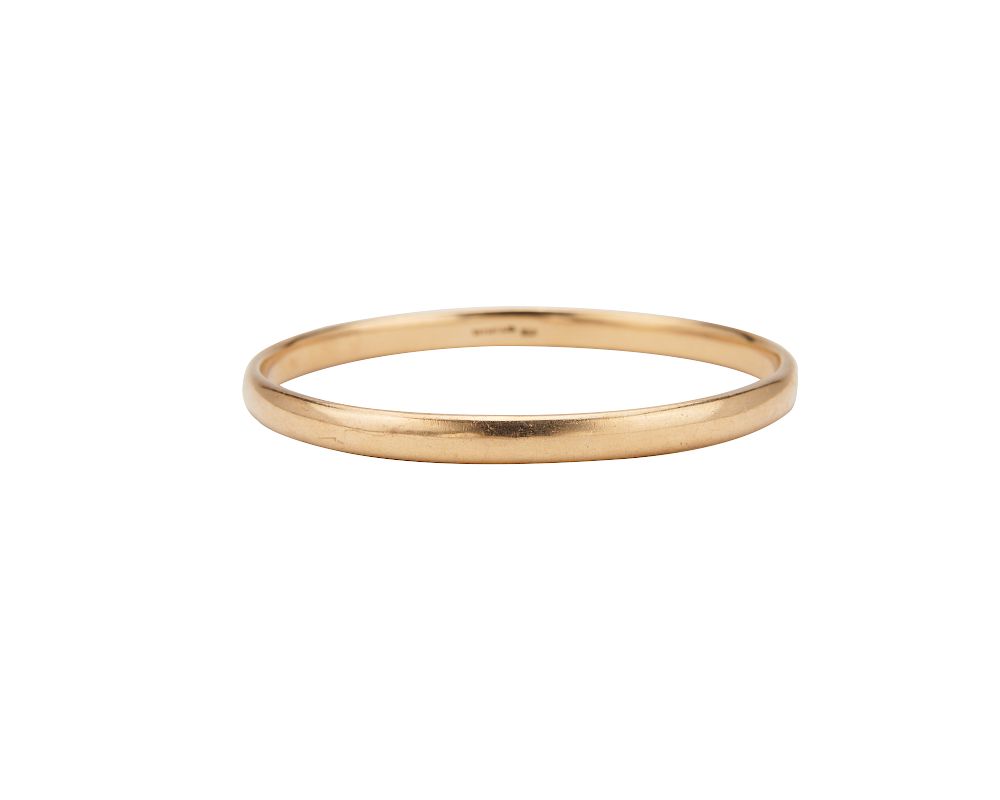 Appraisal: TIFFANY CO K Gold Bangle Bracelet TIFFANY CO K Gold