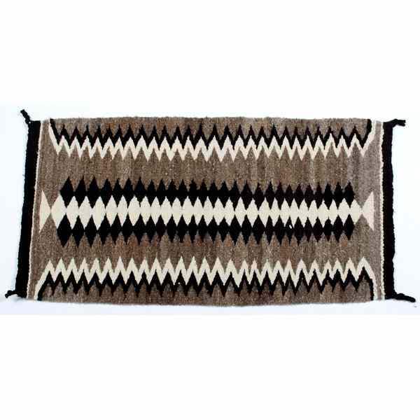 Appraisal: Marie Lopez Navajo Weaving thickly woven in natural colors x