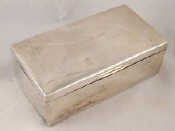 Appraisal: A sterling silver cigarette box x x cm high Birmingham