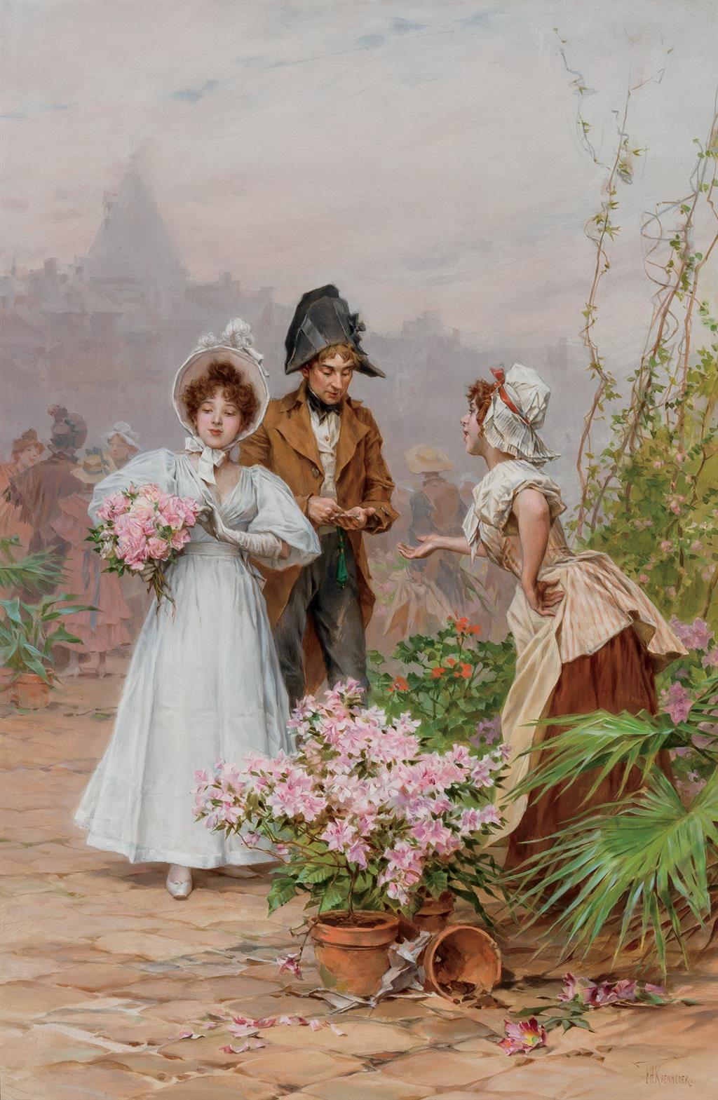 Appraisal: FREDERIK HENDRIK KAEMMERER Dutch - The Flower Seller oil on