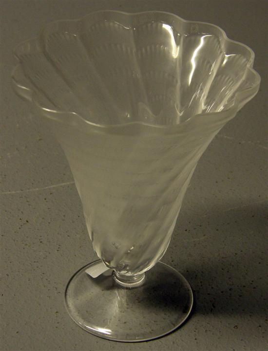 Appraisal: Lalique frosted and clear glass vase with moulded spiralling and