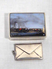 Appraisal: A mixed lot comprising a silver box with porcelain top