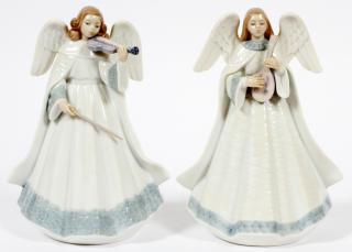 Appraisal: LLADRO PORCELAIN FIGURINES TWO LLADRO PORCELAIN FIGURINES TWO ANGELIC VIOLINIST