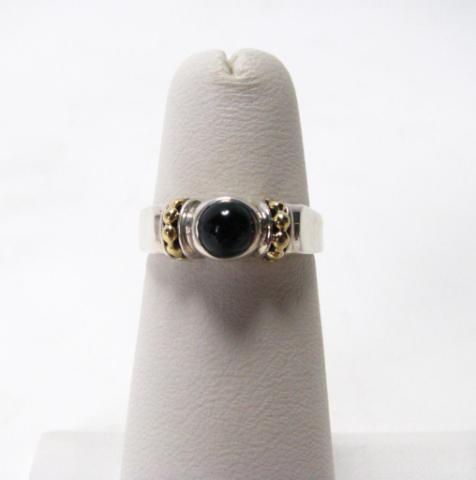 Appraisal: Lagos Caviar K yellow gold and sterling ring set with