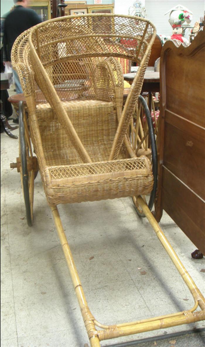 Appraisal: Wicker rickshaw display purposes only l Estimate -