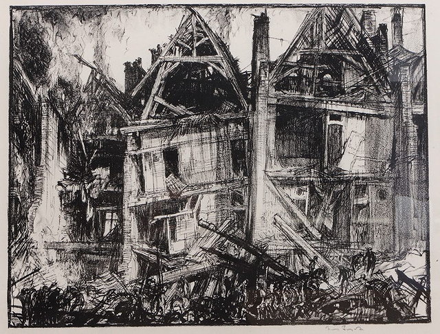 Appraisal: FRANK BRANGWYN - 'Arras' signed in pencil lithograph x cm