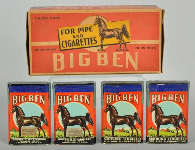 Appraisal: Lot of Big Ben Pocket Tobacco Tins Box Description Tins