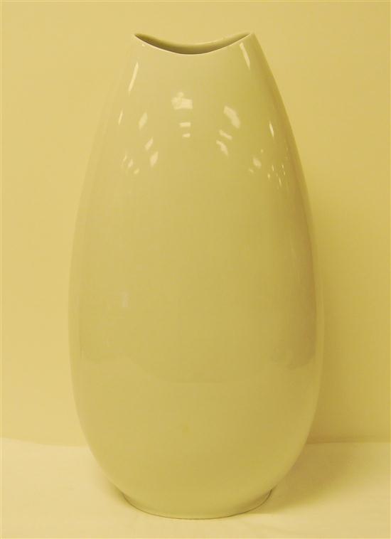 Appraisal: Thomas Germany white mid-century vase light wear '' h