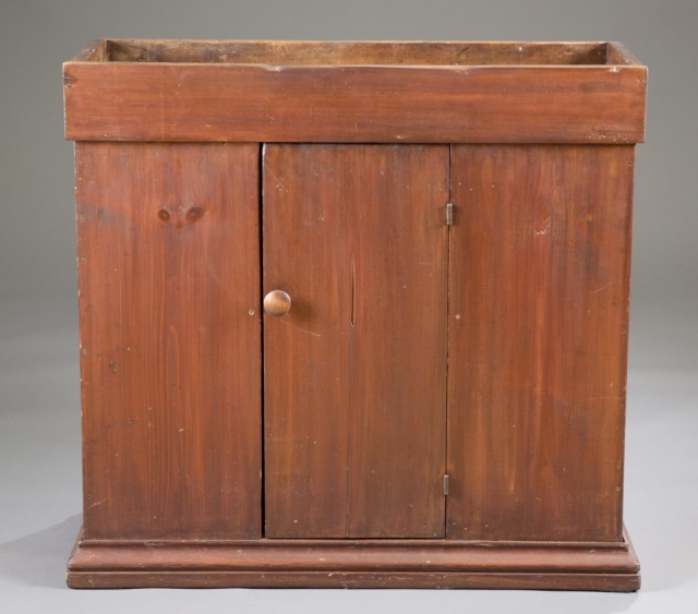 Appraisal: th Century Mahogany Dry Sink Galleried top with single lower