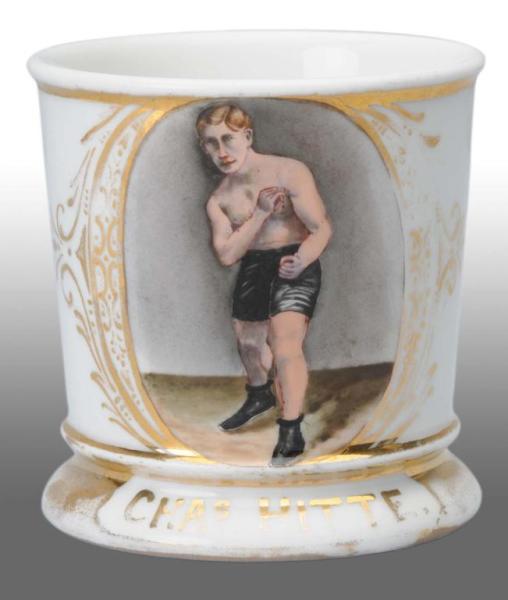 Appraisal: Charles Hitte Boxing Occupational Shaving Mug Description Marked Elite L