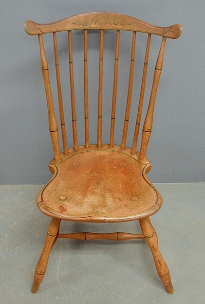 Appraisal: - Lancaster County PA Windsor side chair c with red