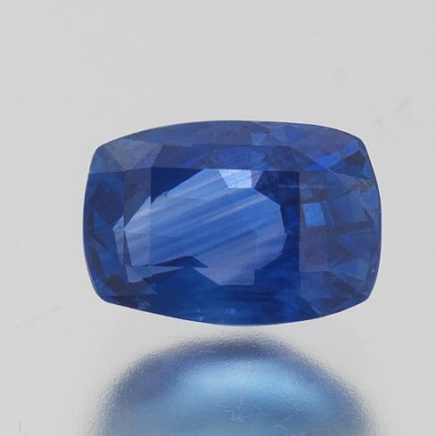 Appraisal: Unmounted Carat Rectangular Cushion Cut Blue Sapphire mm x mm