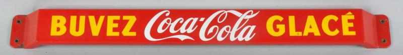 Appraisal: Porcelain Coca-Cola Door Bar Description French Canadian s A few