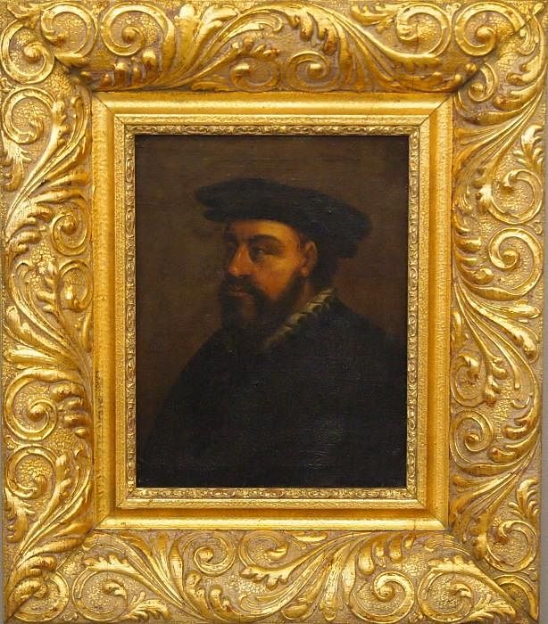 Appraisal: th c portrait Antique Continental oil on canvas Portrait of