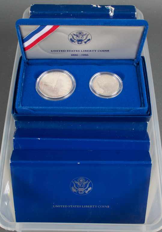 Appraisal: Eleven United States Statue of Liberty Centennial two-coin Proof Sets