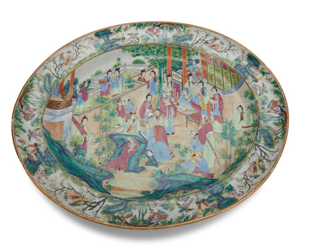 Appraisal: A Chinese Rose Mandarin porcelain platter th Century The famille