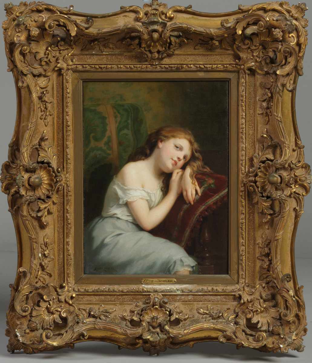 Appraisal: Fritz Zuber-Buhler Swiss - portrait of a young lady Fritz