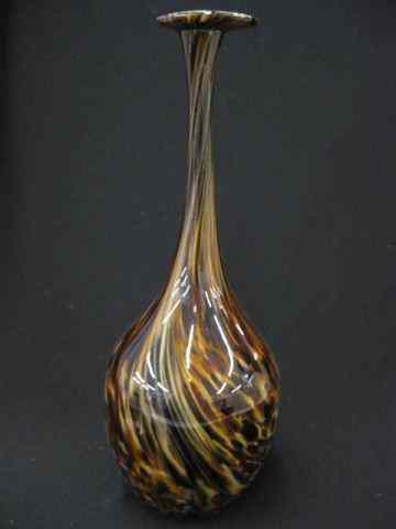 Appraisal: Art Glass Vase tortoise shell style '' excellent