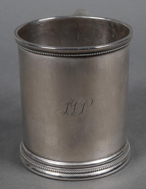 Appraisal: American coin silver mug with mark of William Carrington Co