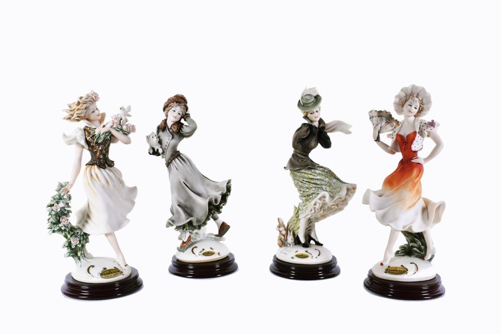 Appraisal: FOUR GIUSEPPE ARMANI FIGURESMade For Capodimonte marked Each in a