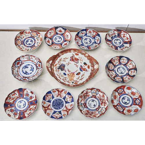 Appraisal: Twelve similar Japanese Imari dishes Meiji period cm diam and