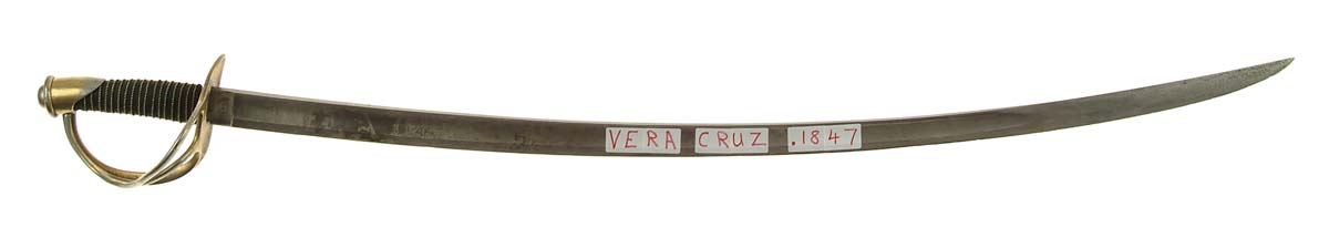 Appraisal: INSCRIBED CAVALRY SABER - blade crudely acid etched Vera Cruz