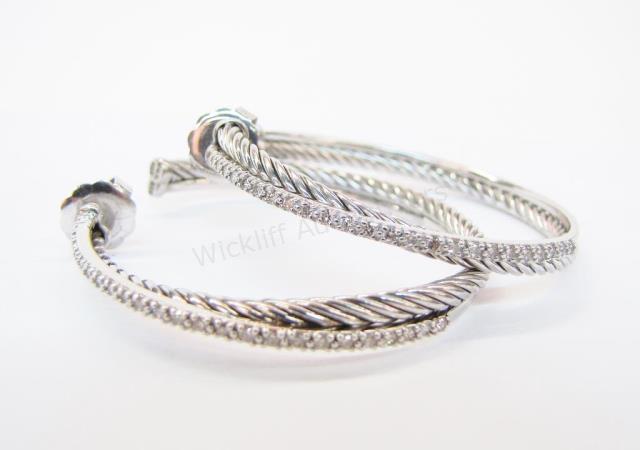 Appraisal: A pair of David Yurman sterling and K white gold