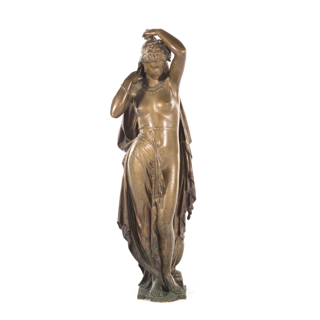 Appraisal: Jean-Louis Gregoire Classical Beauty bronze French - Figure of classical