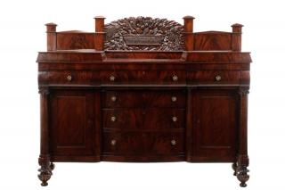 Appraisal: American Late Classical Mahogany Sideboard American likely Philadelphia and in