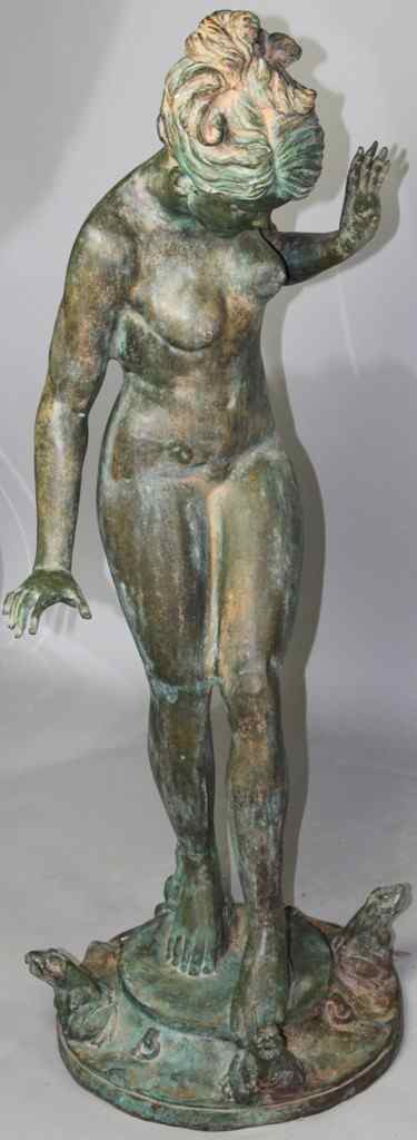 Appraisal: VERDIGRIS BRONZE FIGURE OF A NYMPH IN THE STYLE OF