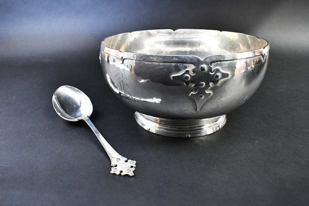 Appraisal: AMERICAN ARTS CRAFTS STERLING SILVER BOWL SPOONCirca Shreve and Co