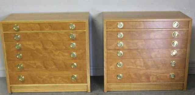 Appraisal: Pair of Matched Midcentury Dunbar DrawerChests Edward Wormley design Unmarked