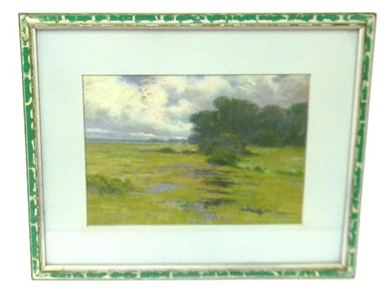 Appraisal: Mary Loring Warner American - pastel on paper depicting marsh