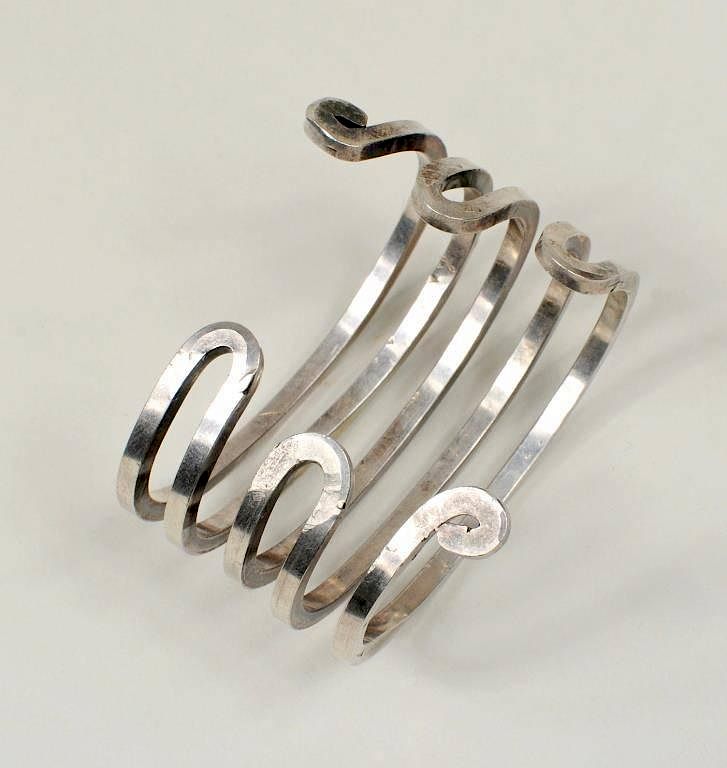 Appraisal: Alexander S Calder Sterling Silver Bracelet Alexander S Calder Am