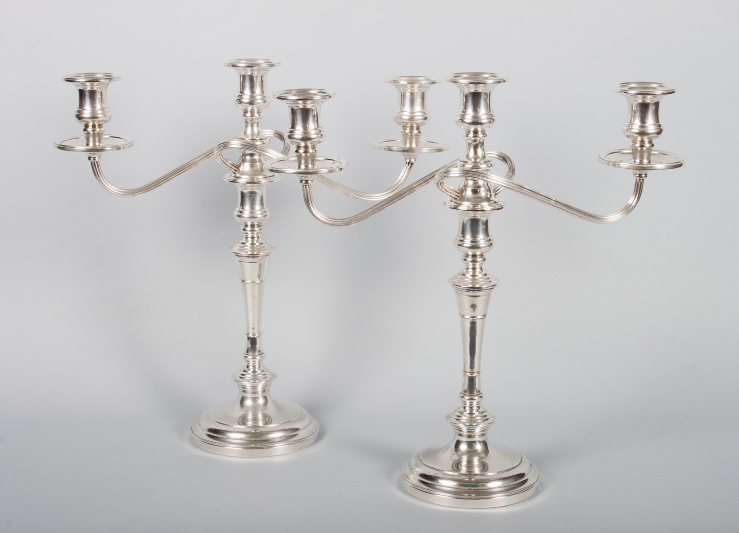 Appraisal: Pair of Kirk sterling silver -light candelabra in H