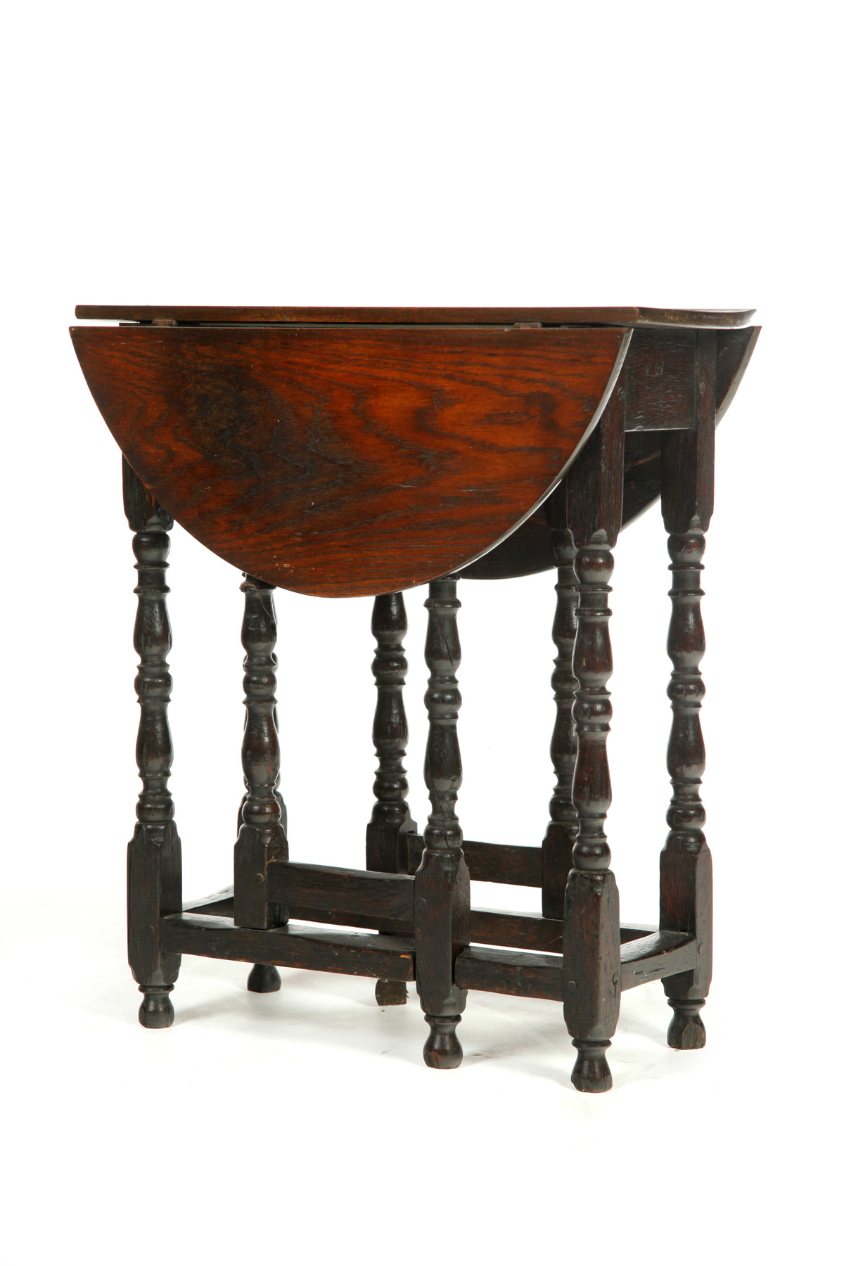 Appraisal: WILLIAM AND MARY-STYLE GATELEG TABLE English th century oak Diminutive