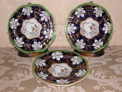 Appraisal: Title Mason Ironstone inch plates with green borders selection of