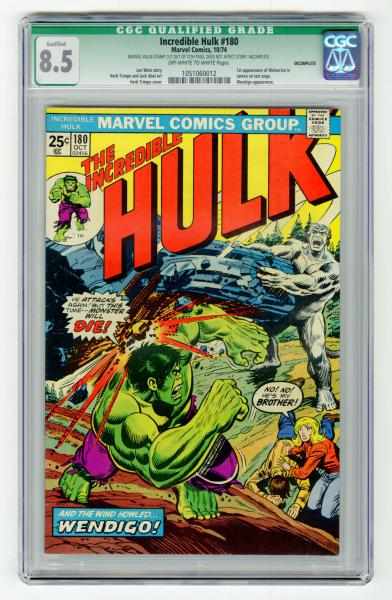 Appraisal: Incredible Hulk CGC Marvel Comics Click for full description