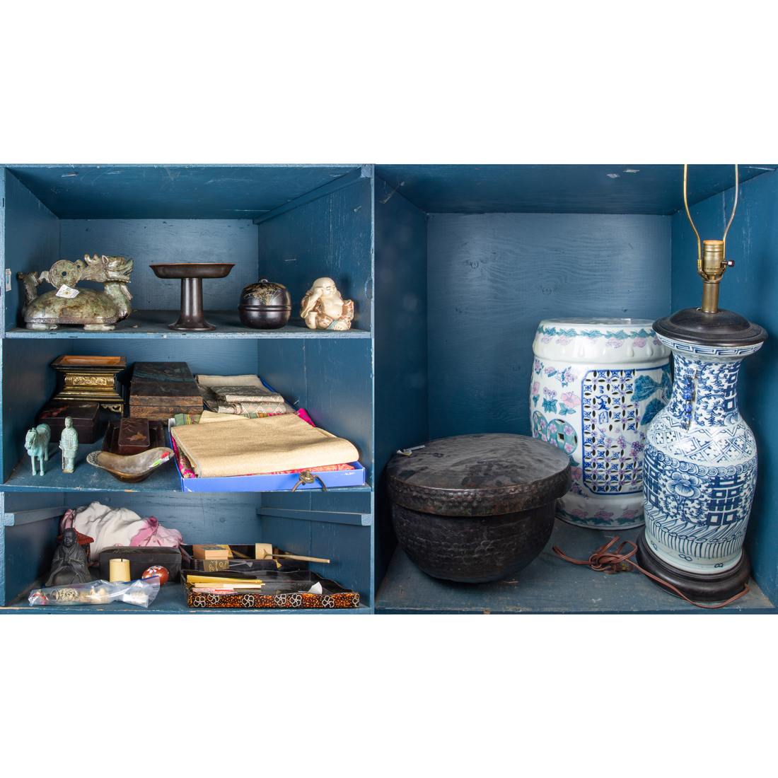 Appraisal: FOUR BINS OF MAINLY ASIAN DECORATIVE ARTS Four bins of