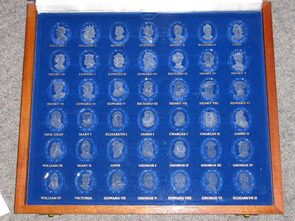 Appraisal: Boxed set of The Royal Crystal cameos by Denbury Mint