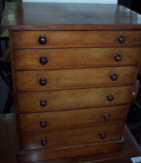 Appraisal: A collector's mid th Century pine chest of six graduated