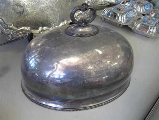 Appraisal: VICTORIAN SILVER PLATE MEAT COVER