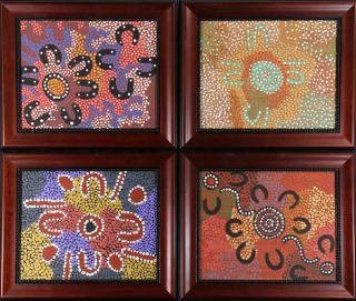 Appraisal: Paintings Australian Aboriginal School lot of Australian Aboriginal School th