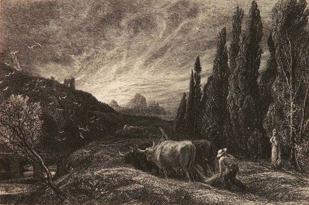 Appraisal: Samuel Palmer etching Samuel Palmer British - - ''The Early