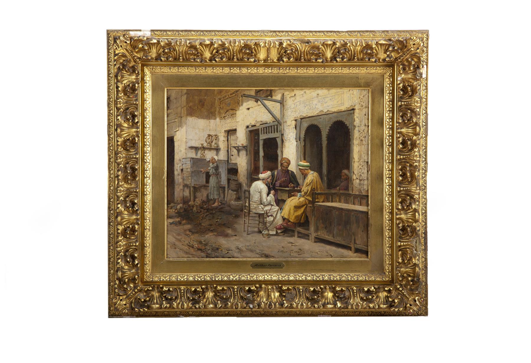 Appraisal: ORIENTALIST PAINTING BY ARTHUR VON FERRARIS EUROPEAN - Oil on