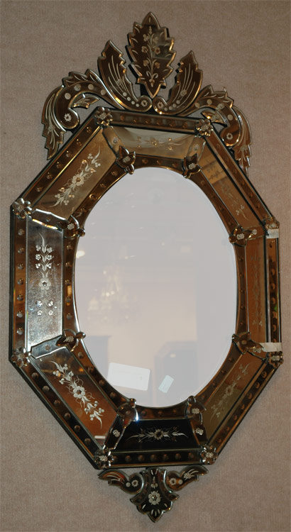 Appraisal: Venetian Mirror Framed Mirror Estimate nbsp nbsp nbsp - nbsp