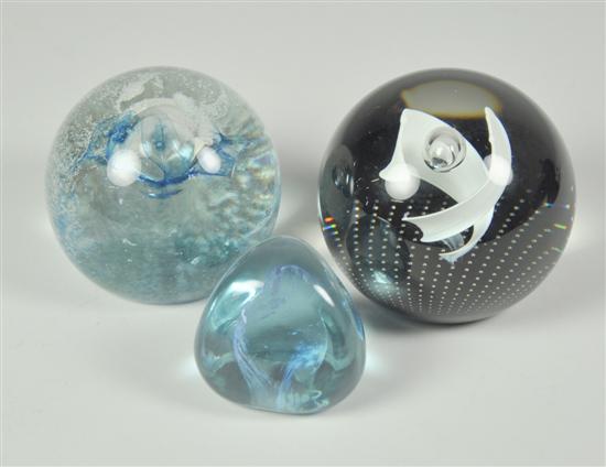 Appraisal: Three Caithness Paperweights Last half of the th Century Scottish